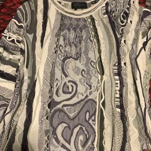 Grey and white Coogi sweater